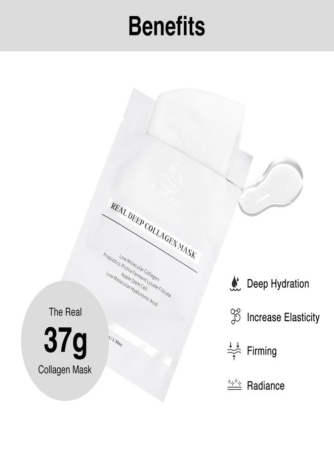 SUDAJI Apple Stem Cells Probiotics Collagen Face Mask (37gx5ea), Hydrating Overnight Hydrogel Mask for All Skin Types – Elasticity Enhancing, Firming, Moisturizing​ - Image 3